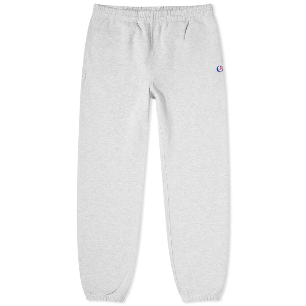 Champion Men's Made in USA Reverse Weave Sweat Pants in Silver Grey Marl Cover