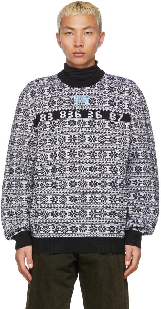 VTMNTS Black & White Number Nordic Sweater Cover