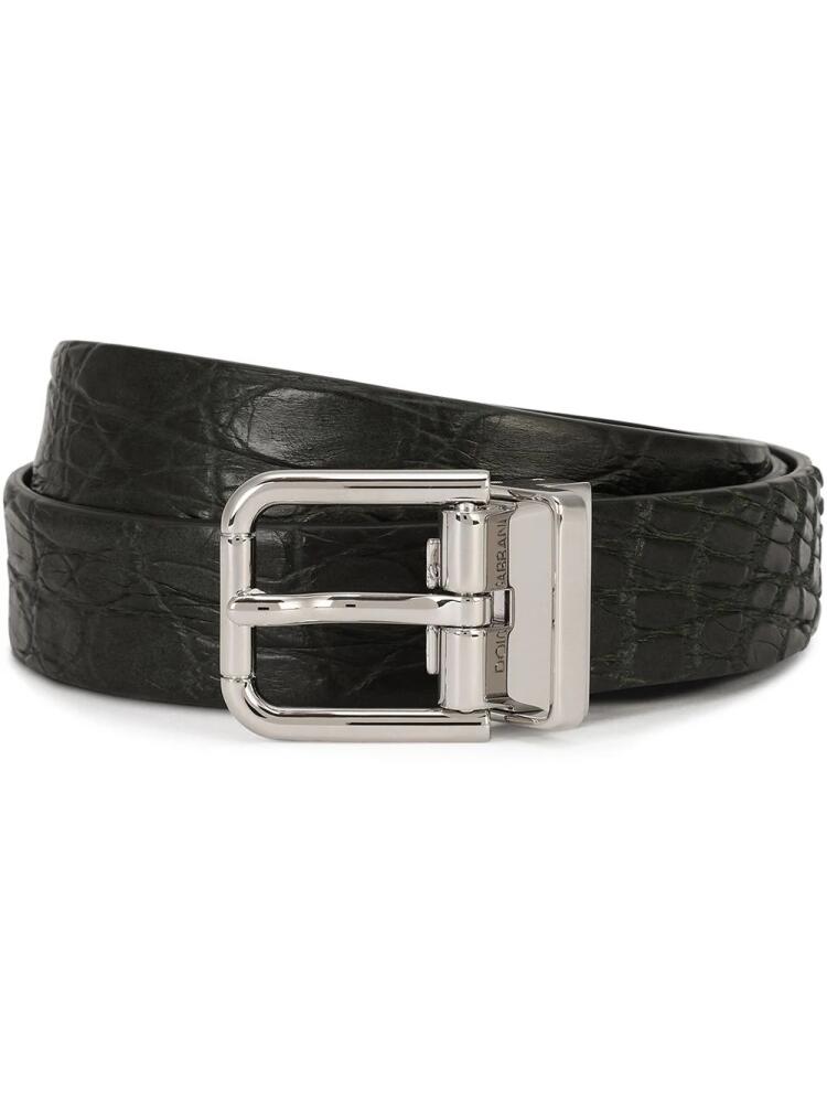 Dolce & Gabbana buckled leather belt - Green Cover