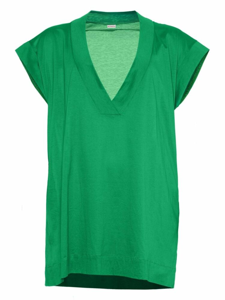 ERES Renée V-neck T-shirt - Green Cover