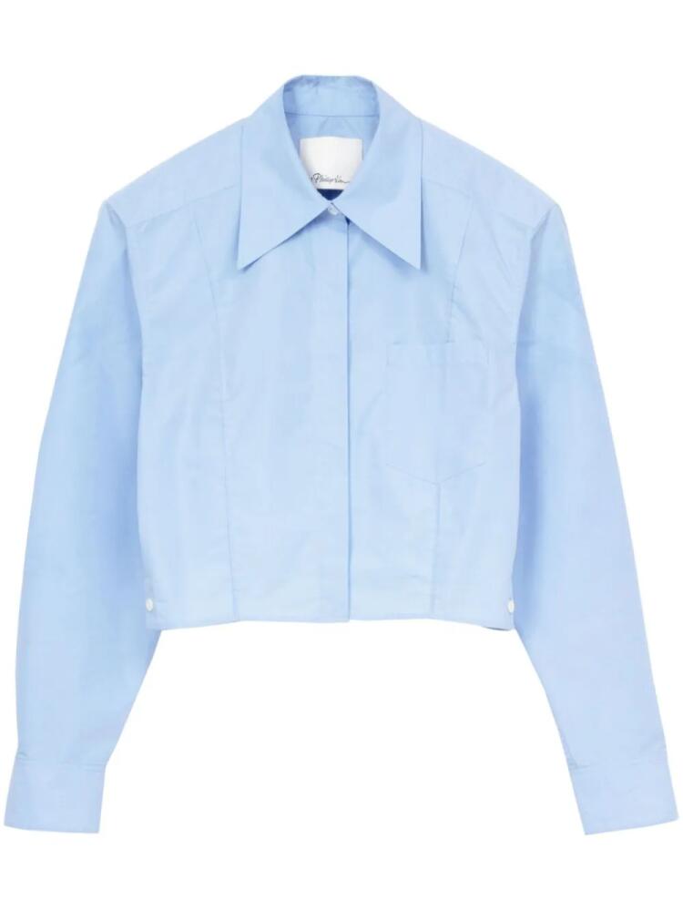 3.1 Phillip Lim long-sleeve cropped shirt - Blue Cover