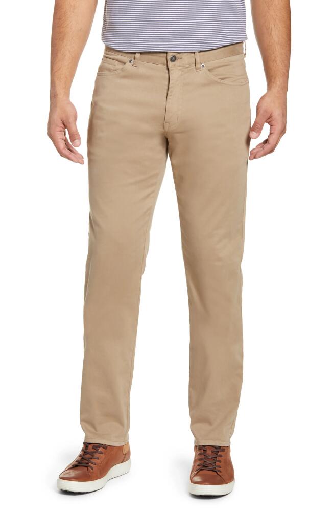 Peter Millar Ultimate 5-Pocket Straight Leg Sateen Pants in Grain Cover