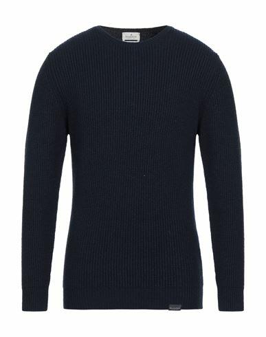 Brooksfield Man Sweater Midnight blue Polyamide, Wool, Viscose, Polyester Cover