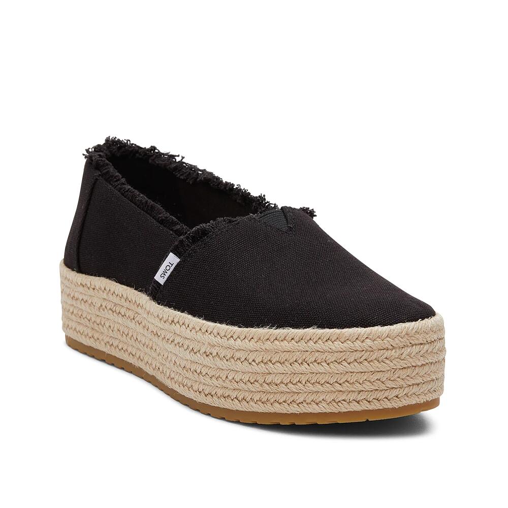 TOMS Valencia Espadrille Platform SlipOn | Women's | Black Cover