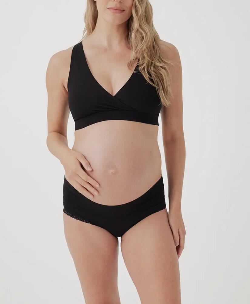 Pact Organic Maternity Nursing Bralette in Black Cover