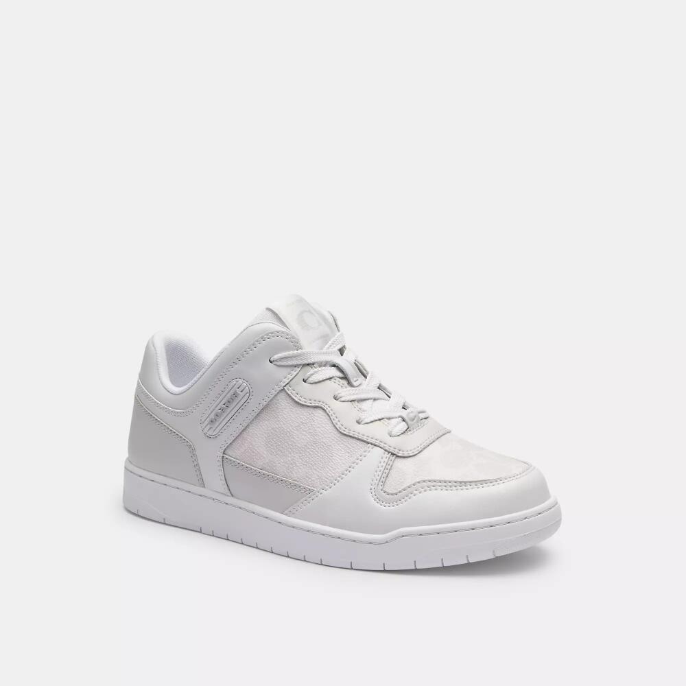 Coach C201 Low Top Sneaker In Signature Canvas Cover