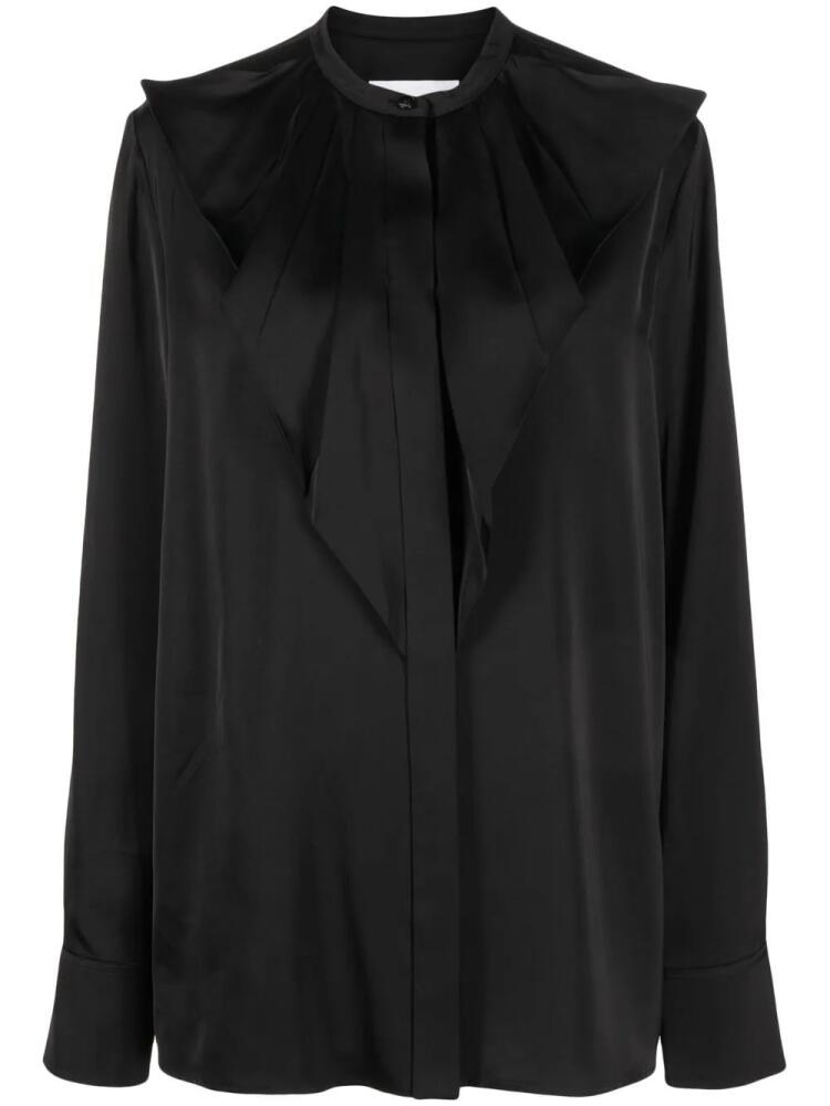 Jil Sander ruffled long-sleeve blouse - Black Cover