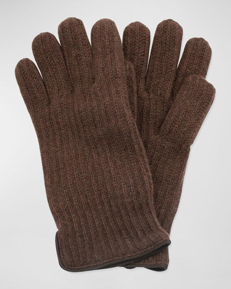 Portolano Men's Rbbed Cashmere Gloves Cover