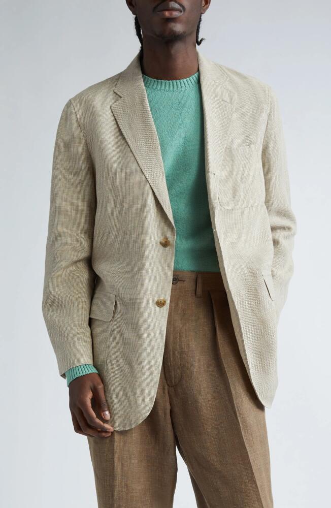 BEAMS 3B Box Fit Linen & Cotton Sport Coat in Ivory 09 Cover