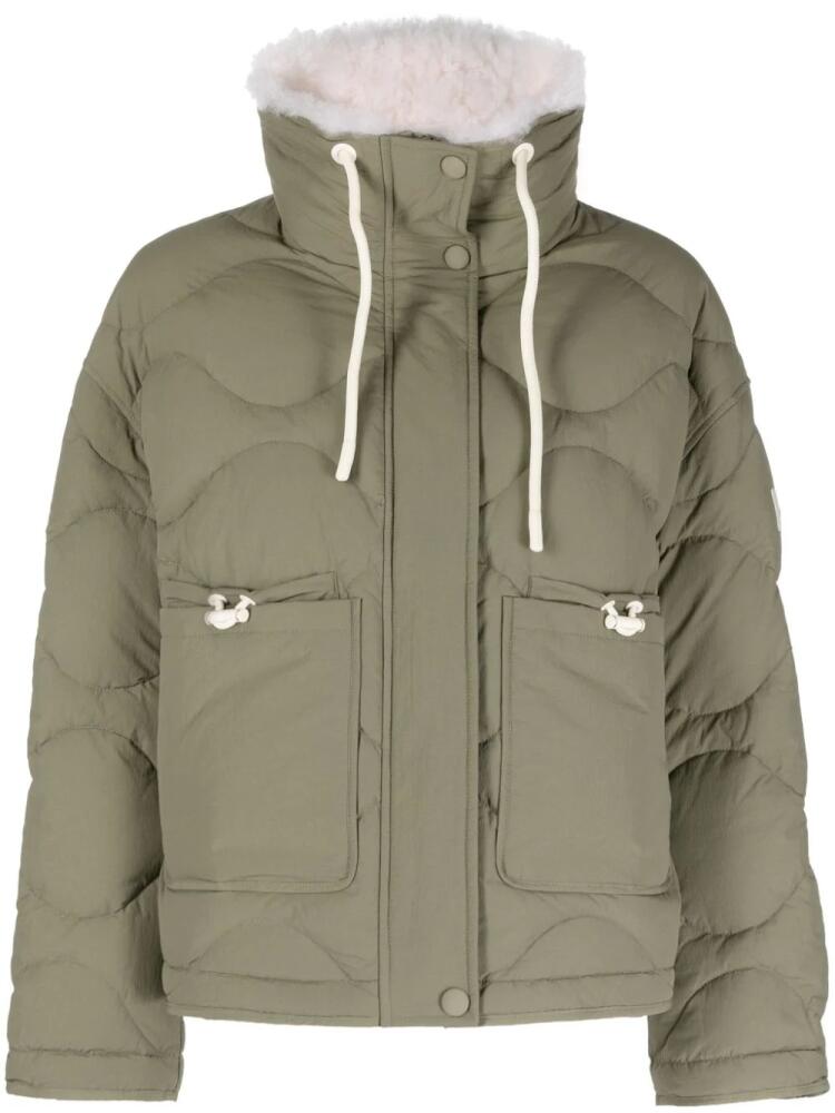 Yves Salomon high-neck quilted jacket - Green Cover