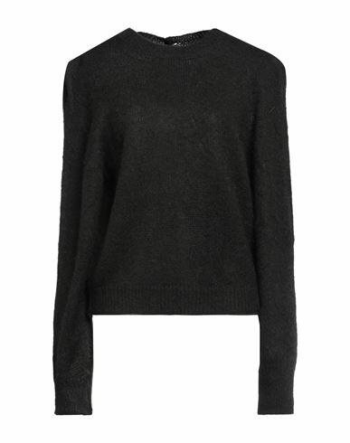 Semicouture Woman Sweater Black Alpaca wool, Mohair wool, Polyamide Cover