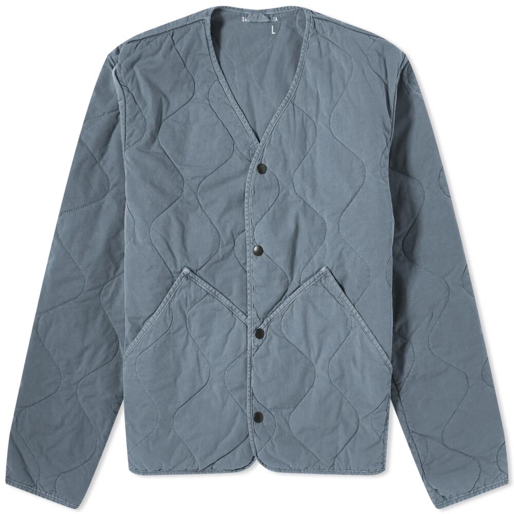 Save Khaki Men's Flight Quilted Liner Jacket in Navy Cover