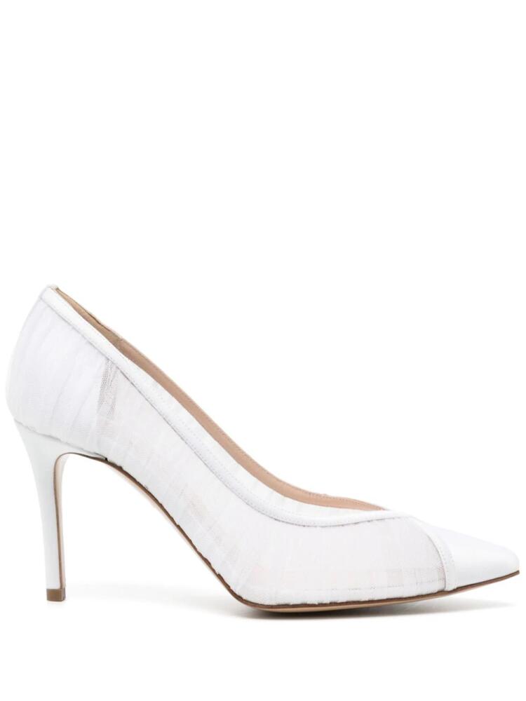 Andrea Wazen 85mm Nora pumps - White Cover