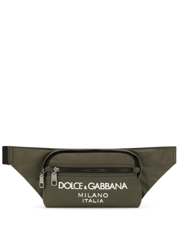 Dolce & Gabbana logo-print zip-fastening belt bag - Green Cover