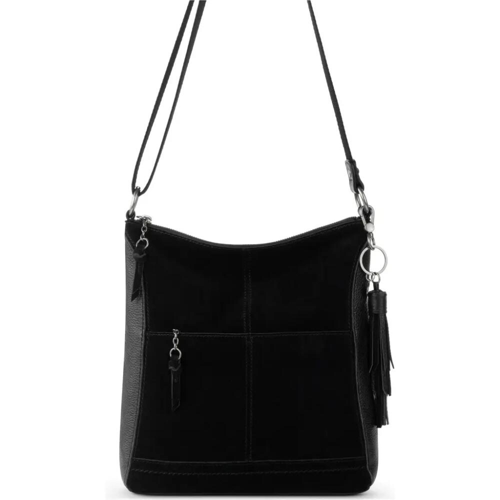 The Sak Lucia Crossbody in Black Suede Block Cover