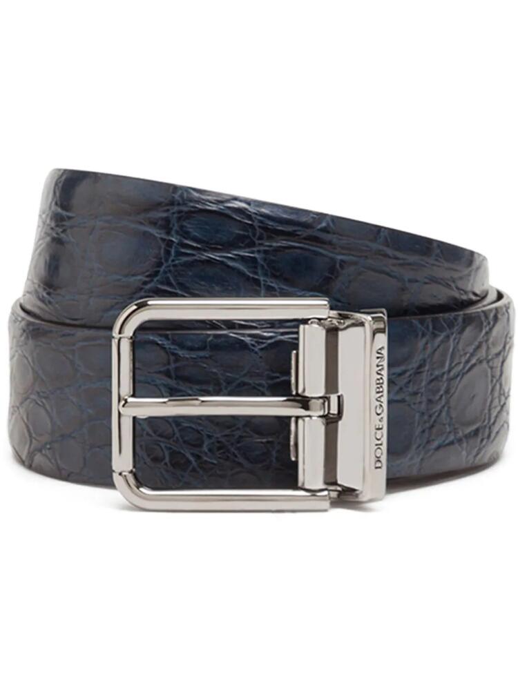 Dolce & Gabbana buckled leather belt - Blue Cover