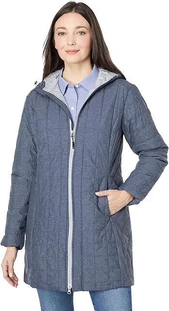 Cutter & Buck Rainier Primaloft Eco Long Coat (Anthracite Melange) Women's Clothing Cover