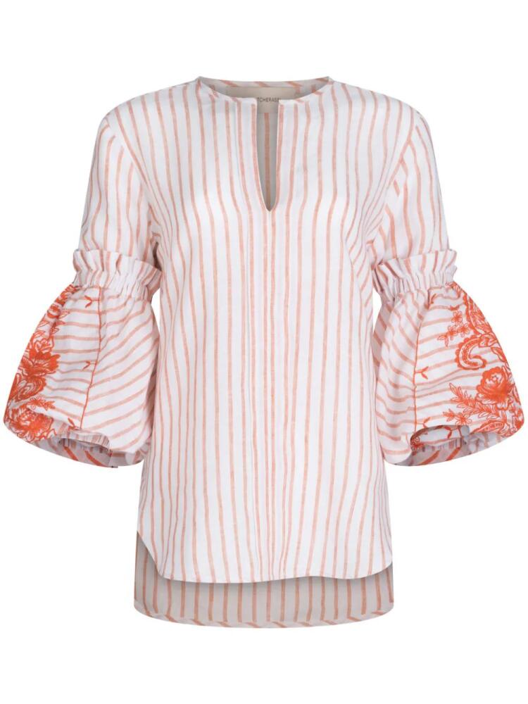 Silvia Tcherassi Lucaya striped blouse - White Cover