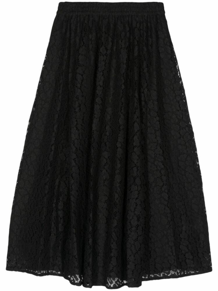 Michael Michael Kors leopard corded-lace midi skirt - Black Cover