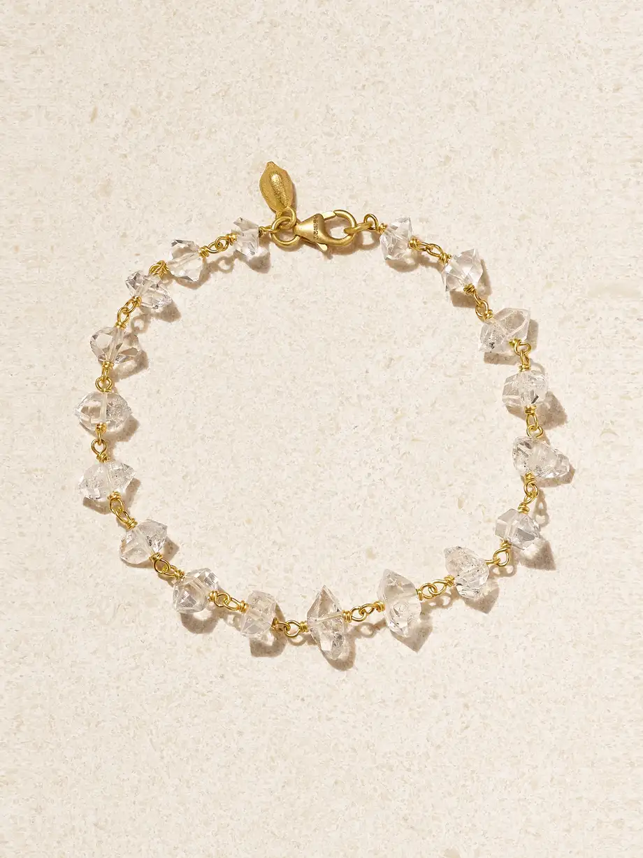 Pippa Small - 18-karat Gold Herkimer Diamond Bracelet - One size Cover