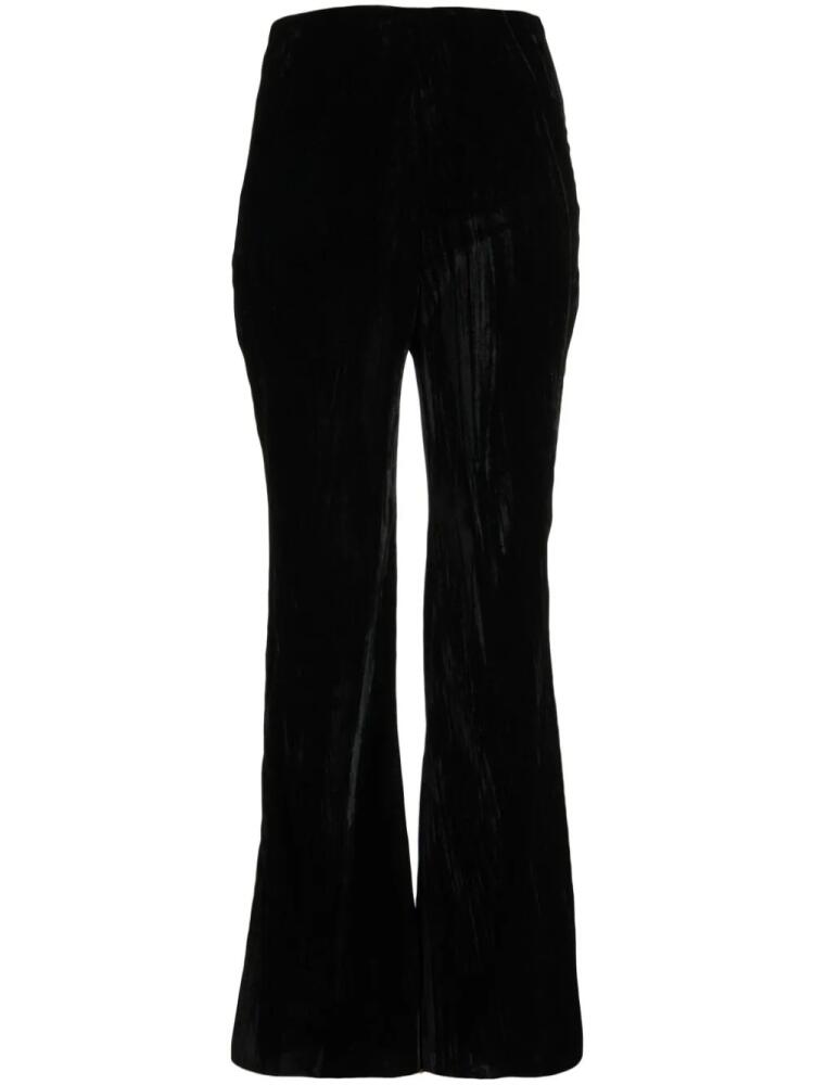 Low Classic velvet-effect bootcut trousers - Black Cover