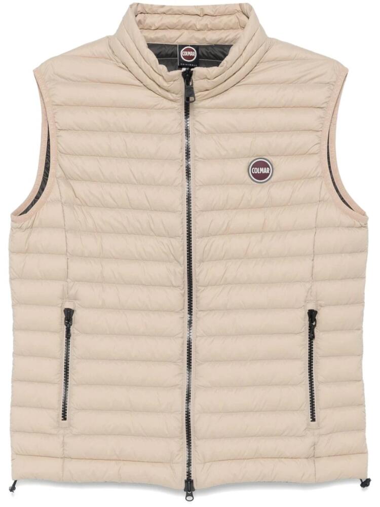 Colmar logo-embossed gilet - Brown Cover