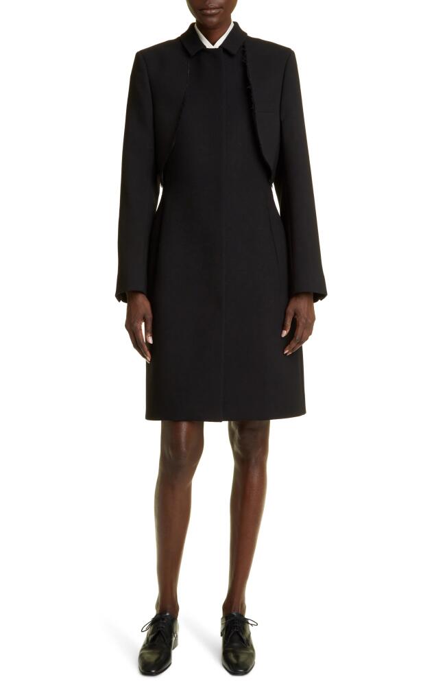 The Row Holmes Layered Structured Virgin Wool Jacket in Black Cover