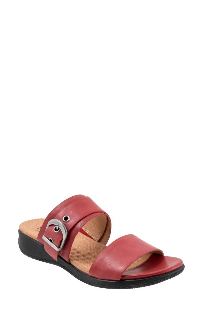 SoftWalk Toki Slide Sandal in Dark Red Cover