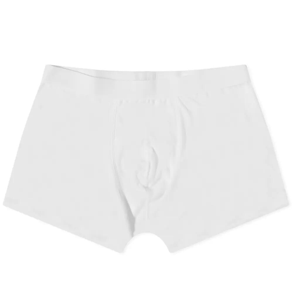 Sunspel Men's Sea Island Cotton Trunk in White Cover