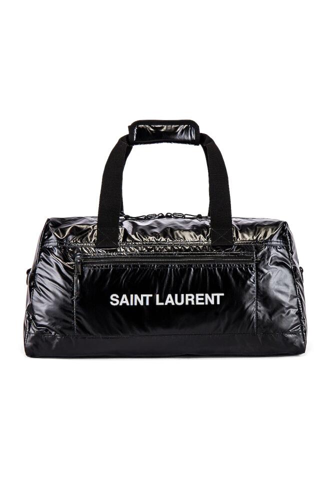 Saint Laurent Nylon Ripstop Duffel Bag in Black Cover