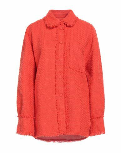 Msgm Woman Shirt Orange Cotton, Polyacrylic Cover