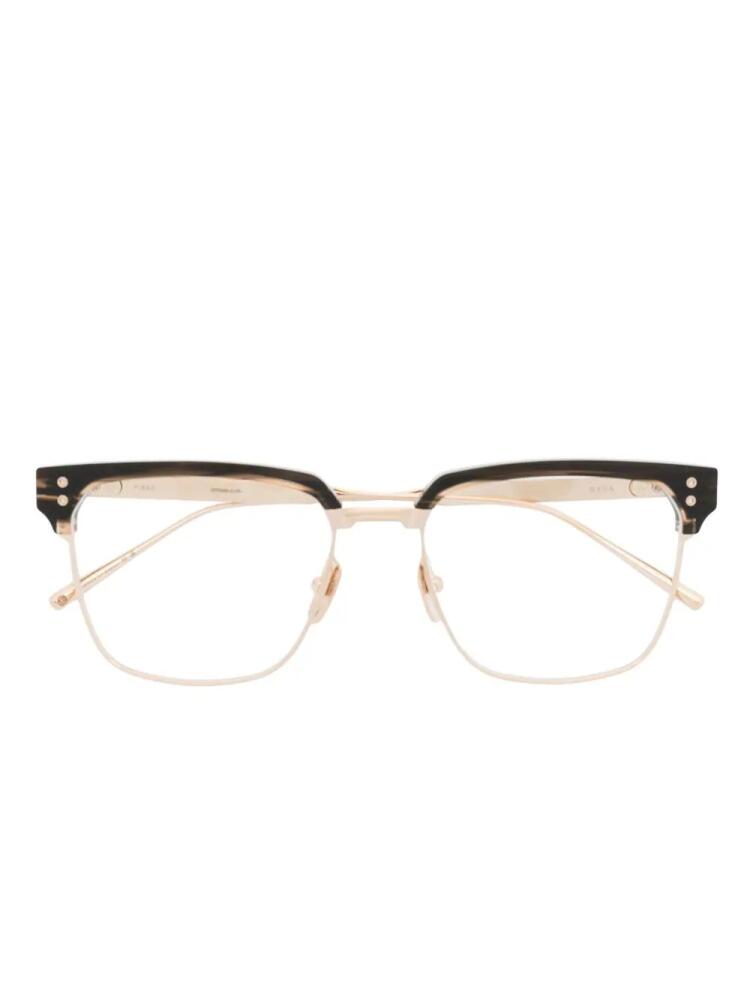 Dita Eyewear square-frame glasses - Gold Cover