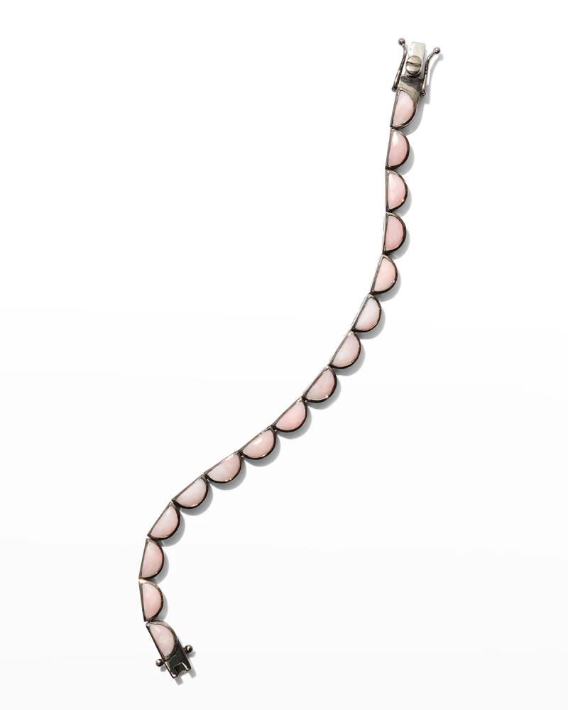 NAKARD Large Scallop Tennis Bracelet in Pink Opal Cover