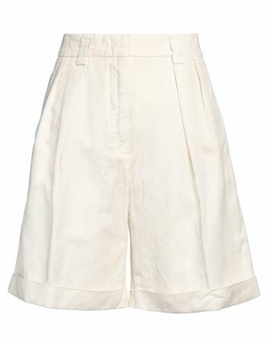 Aspesi Woman Shorts & Bermuda Shorts Cream Cotton, Linen Cover