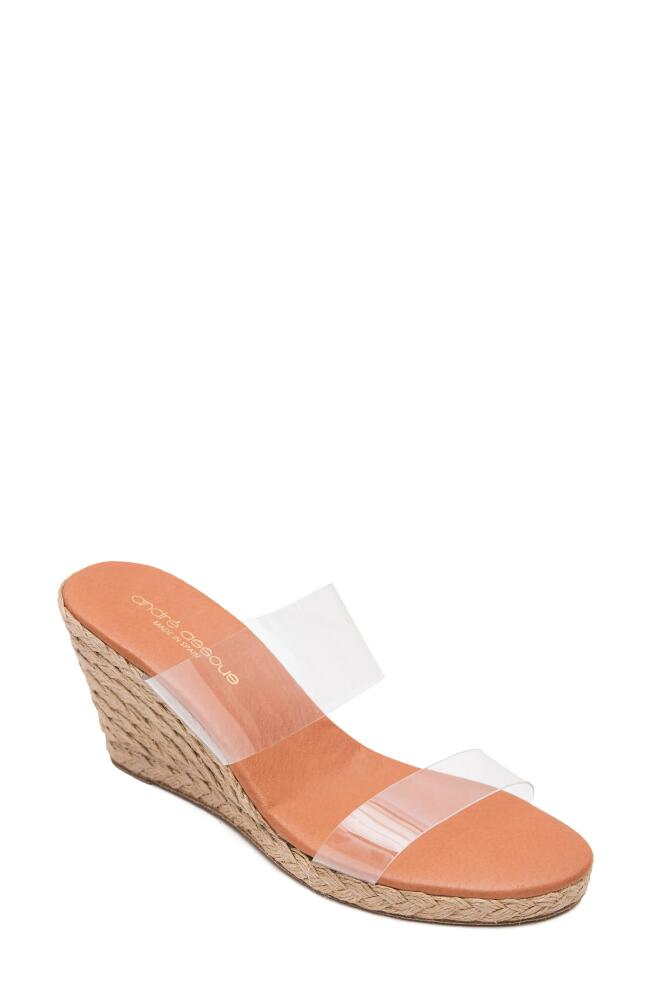 André Assous Anfisa Espadrille Wedge Sandal in Clear Cover