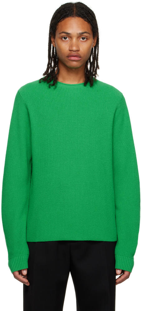 Guest in Residence Green True Rib Sweater Cover