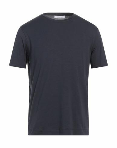 Cruciani Man T-shirt Midnight blue Cotton, Elastane Cover