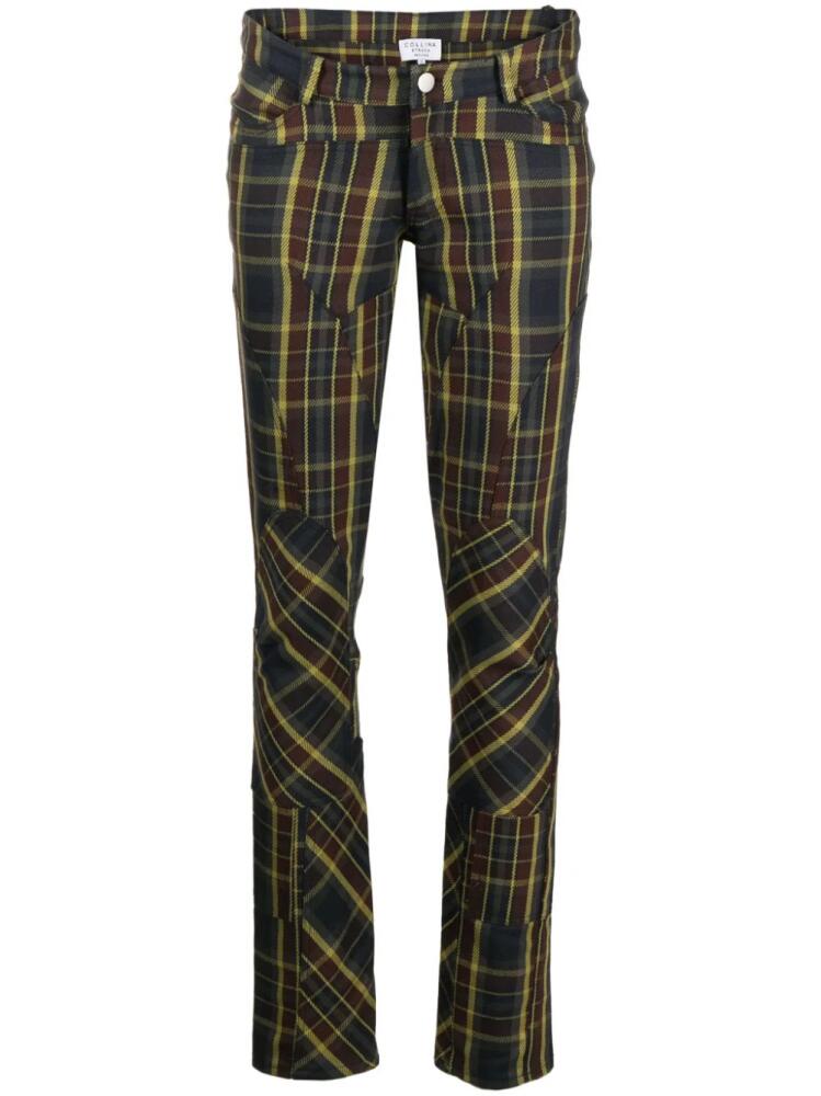 Collina Strada Rawr plaid skinny trousers - Blue Cover