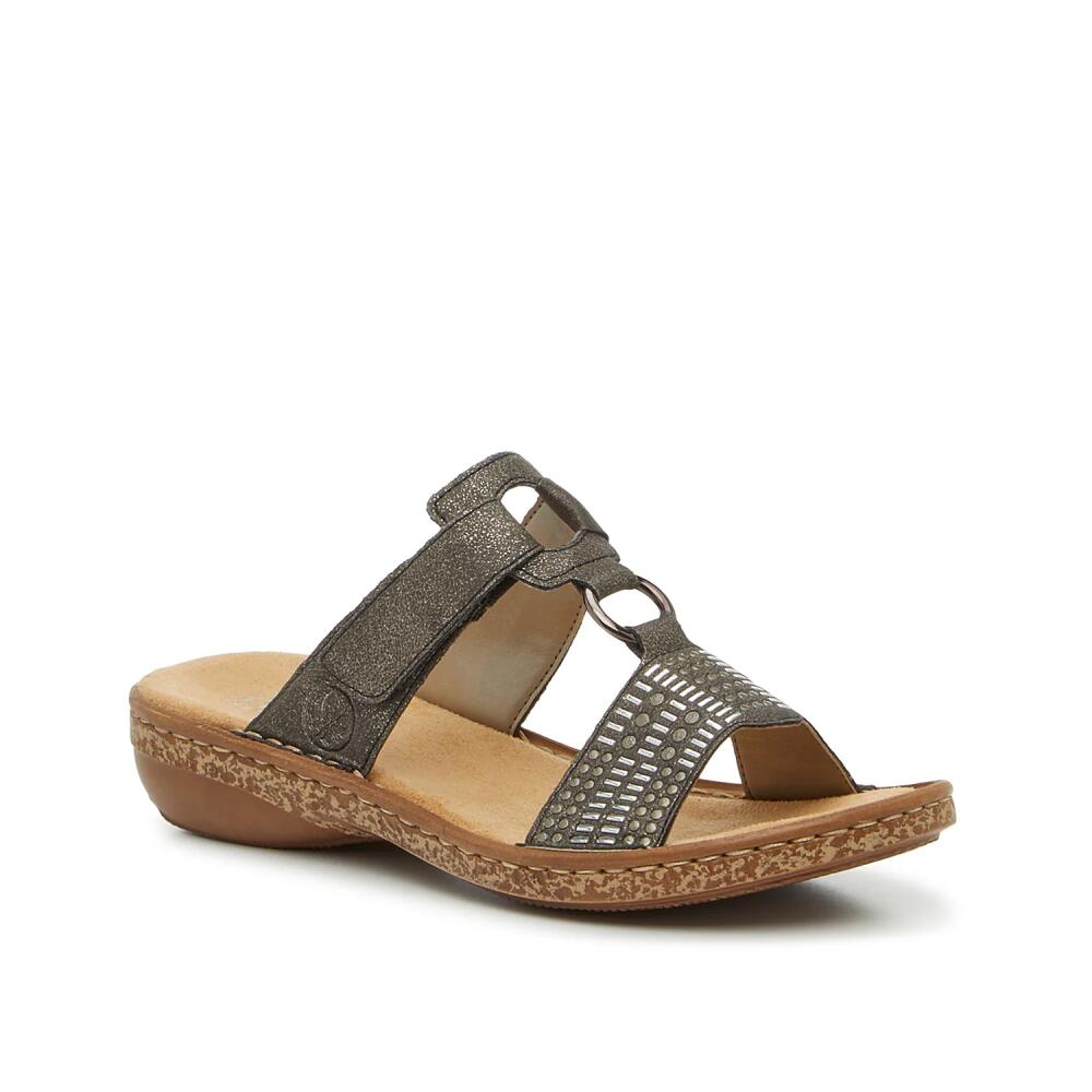 Rieker Regina 54 Sandal | Women's | Stromboli Bronze Metallic Cover