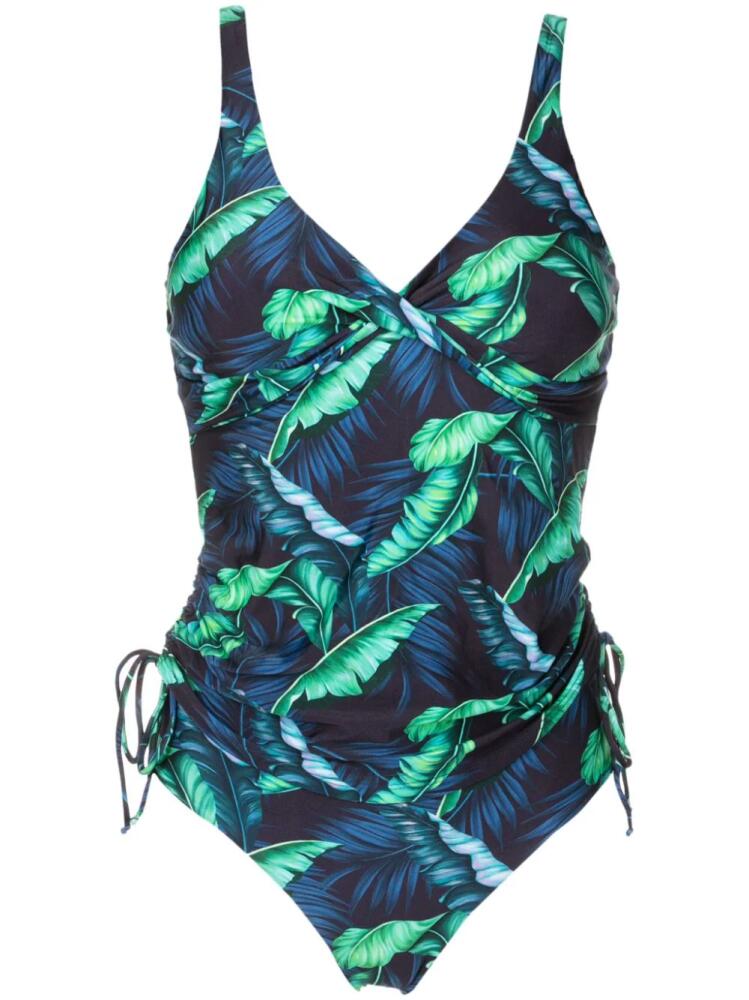 Lygia & Nanny Bruma twisted leaf-print tankini - Blue Cover