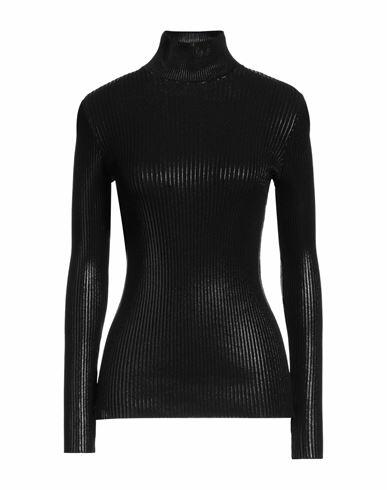 Alberta Ferretti Woman Turtleneck Black Viscose, Polyamide Cover