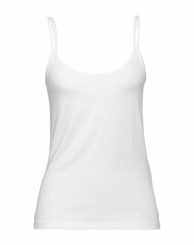 Clips More Woman Tank top White Viscose, Elastane Cover