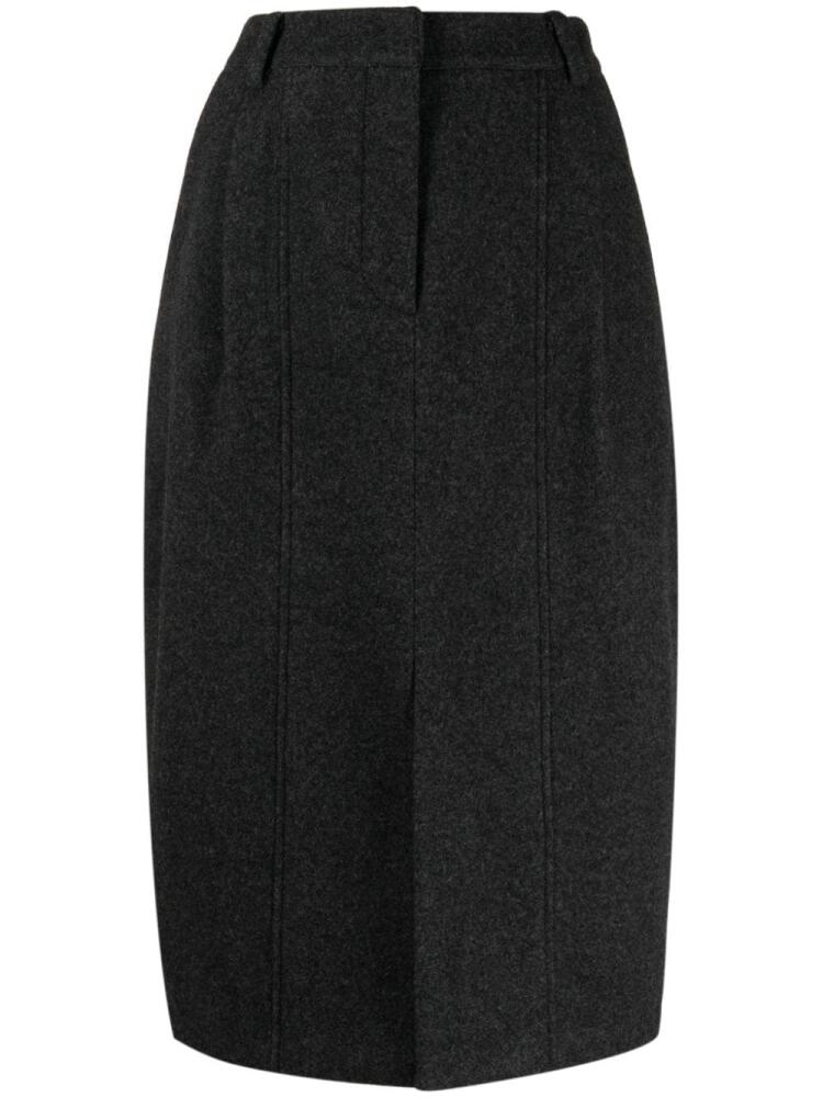 STUDIO TOMBOY pencil wool blend midi skirt - Grey Cover