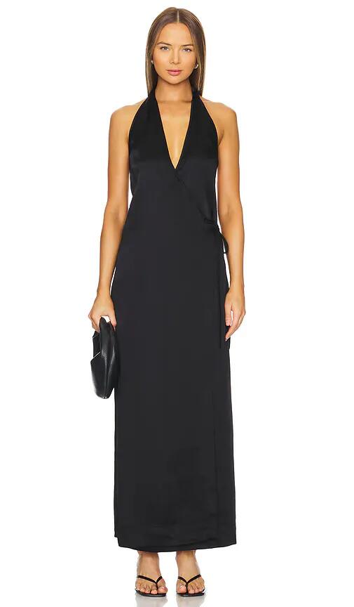 Bondi Born Nara Halter Maxi Dress in Black Cover