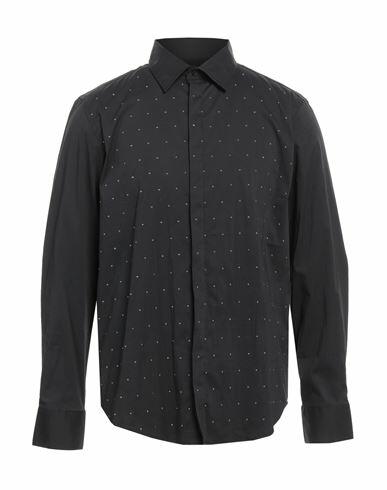 John Richmond Man Shirt Black Cotton, Nylon, Lycra Cover