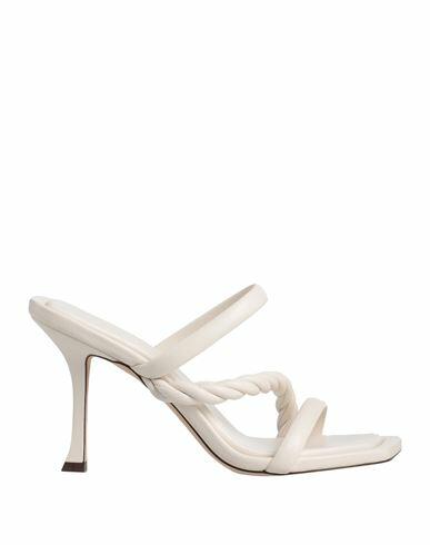 Jimmy Choo Woman Sandals Ivory Soft Leather Cover