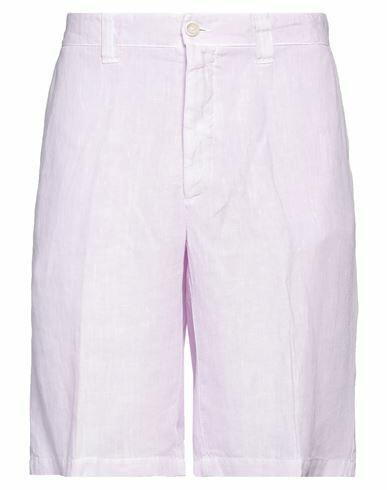 120% Lino Man Shorts & Bermuda Shorts Lilac Linen Cover