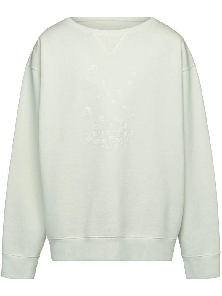 Maison Margiela Numeric logo-embroidered sweatshirt - Green Cover