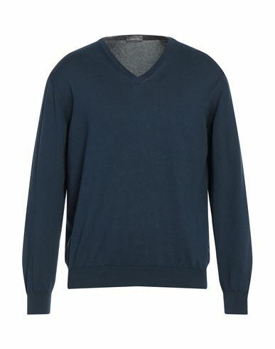 Rossopuro Man Sweater Blue Cotton Cover