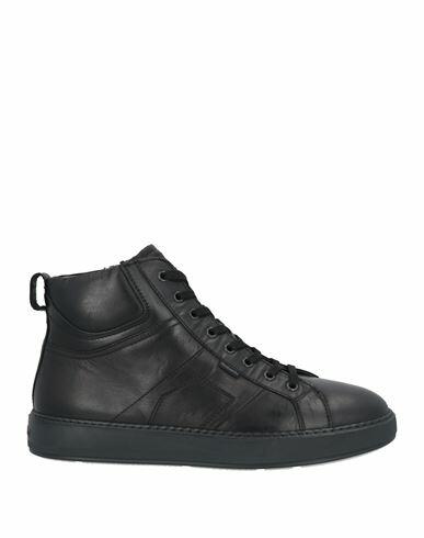 Nero Giardini Man Sneakers Black Leather Cover